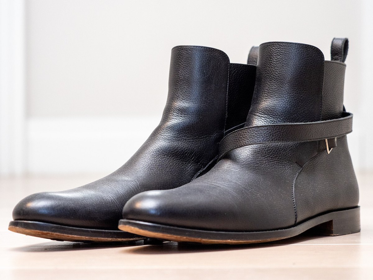 Black leather Chelsea boots from the Gulnaz Boot Bazaar range
